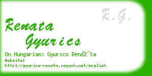 renata gyurics business card